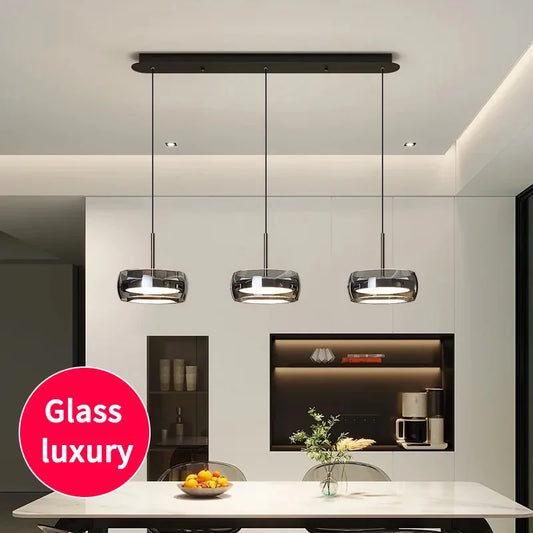 Lampe LED Suspendue Moderne en Verre pour Salle à Manger | Lumia
