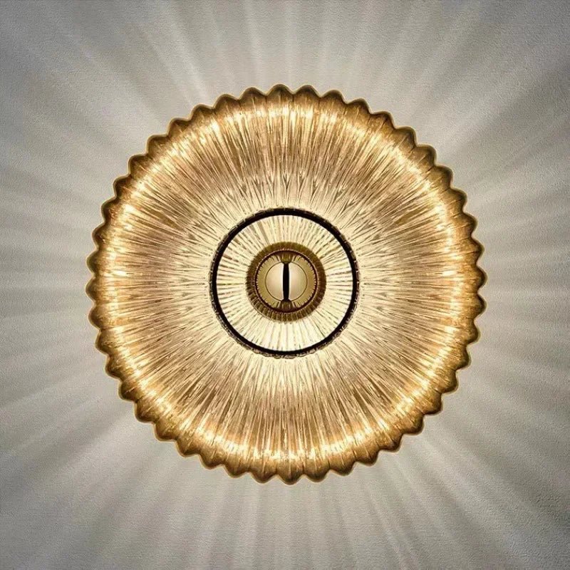 Applique Murale - GlassWallLamp™ - Halo Doré - L'élégance a du style