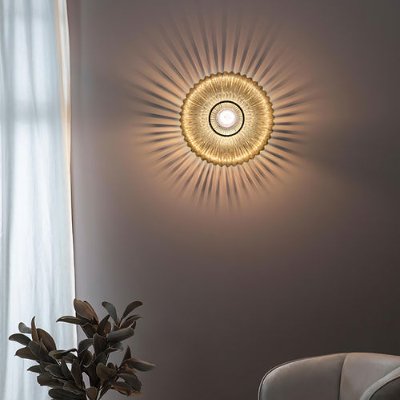 Applique Murale - GlassWallLamp™ - Halo Doré - L'élégance a du style