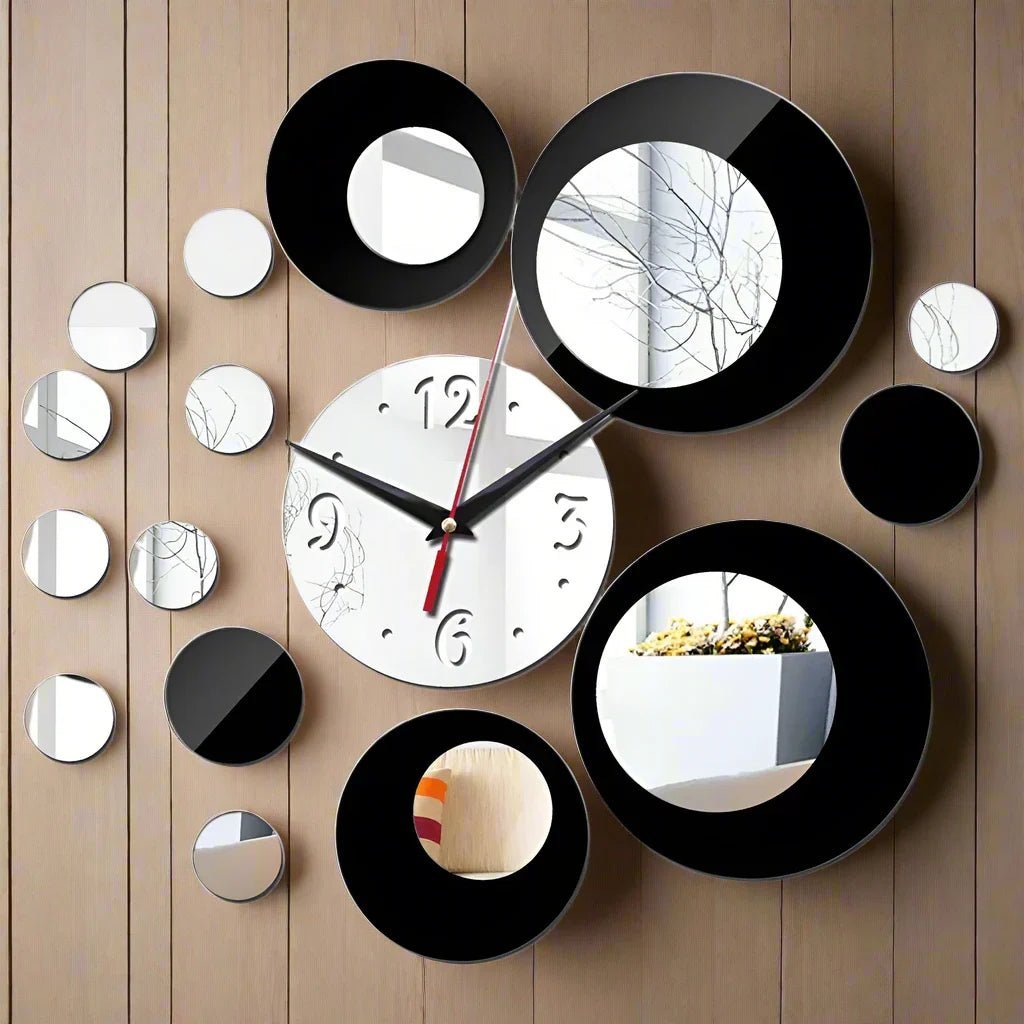 Horloge Murale - WallClockWatch™ - Noir - L'élégance a du style