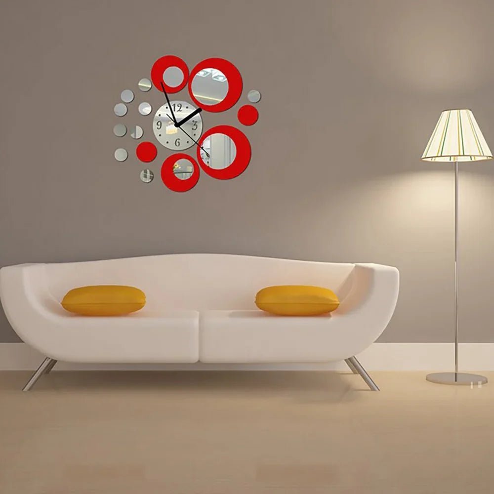 Horloge Murale - WallClockWatch™ - Rouge - L'élégance a du style